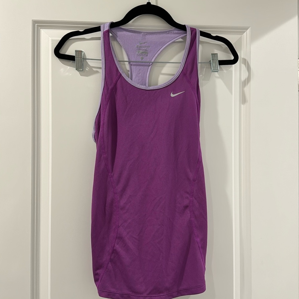 Nike dri-fit racer back purple tank top